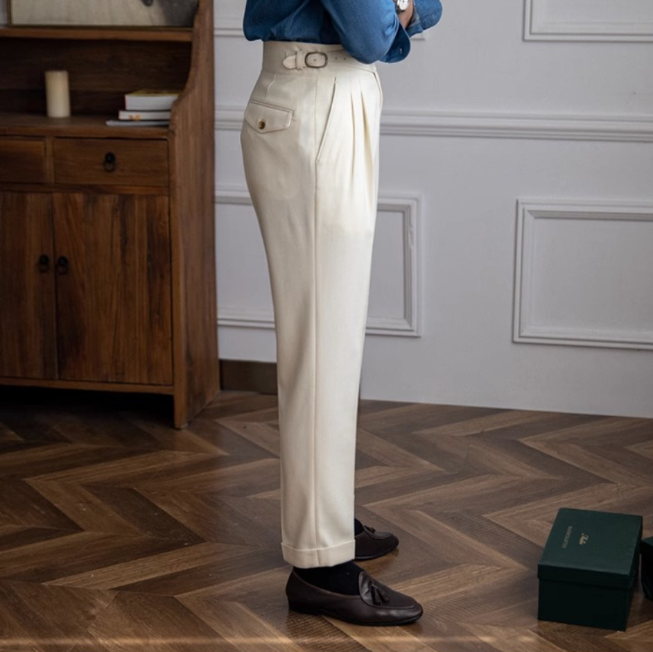 Bexley | High-Waist Naples Straight Trousers