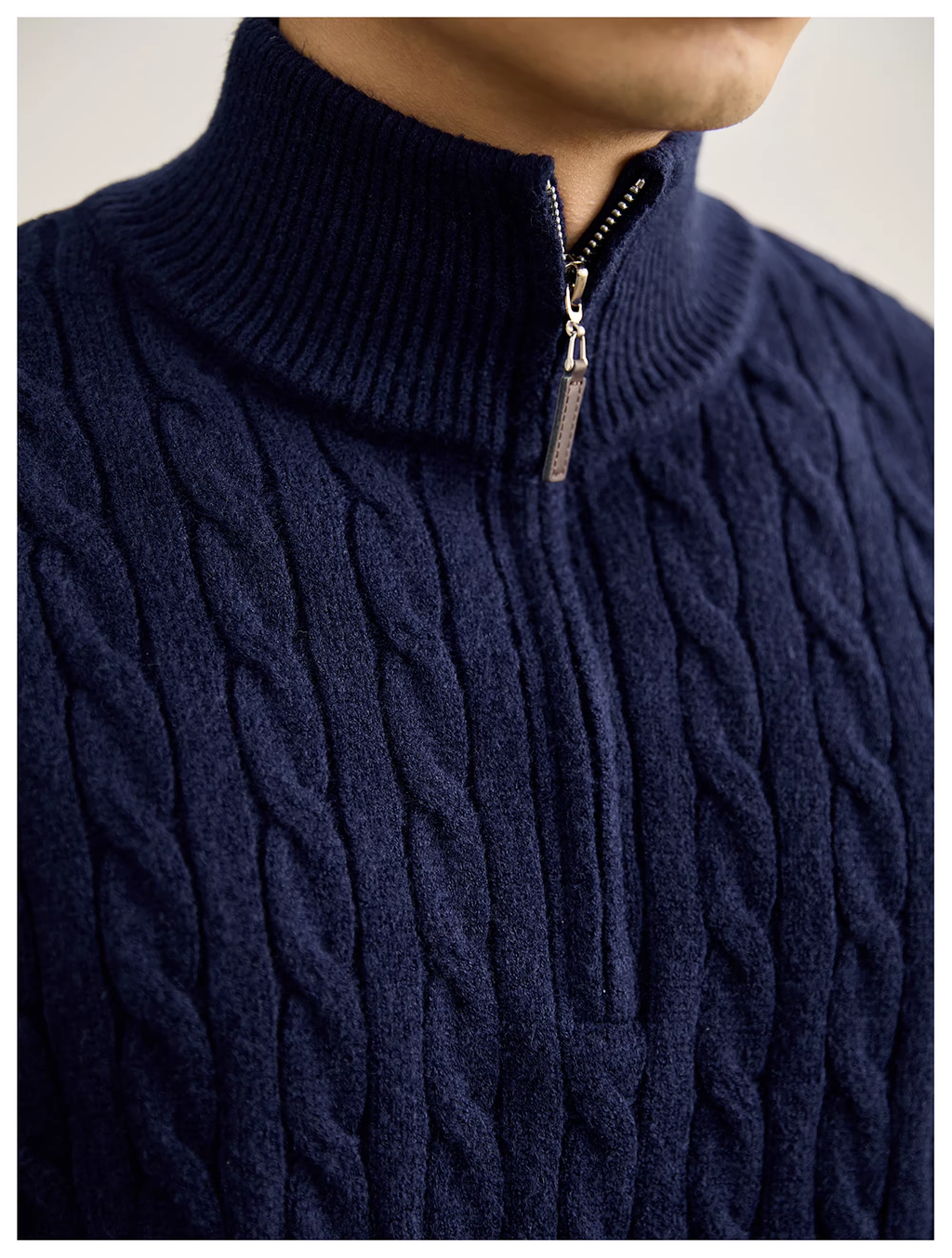 Harrow | Cable Knit Half-Zip Sweater