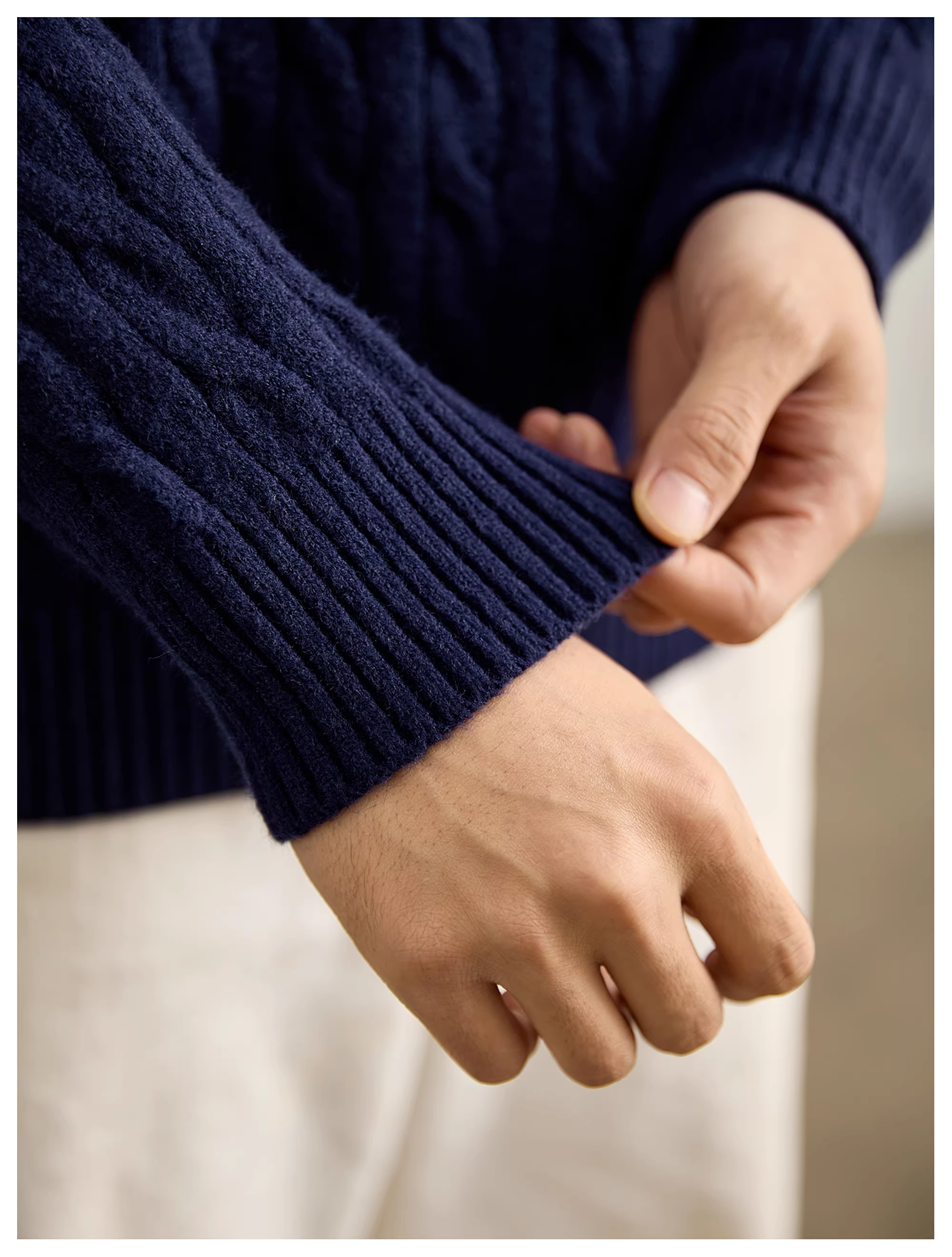 Harrow | Cable Knit Half-Zip Sweater