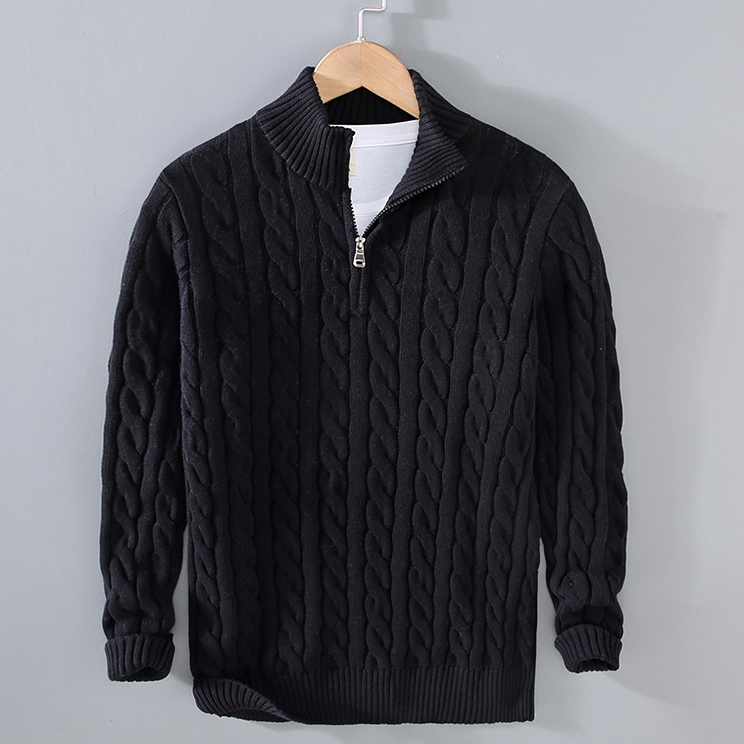 Harrow | Cable Knit Half-Zip Sweater