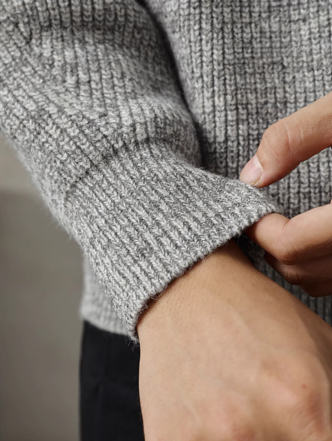 Textured Wool-Blend Crewneck Knit