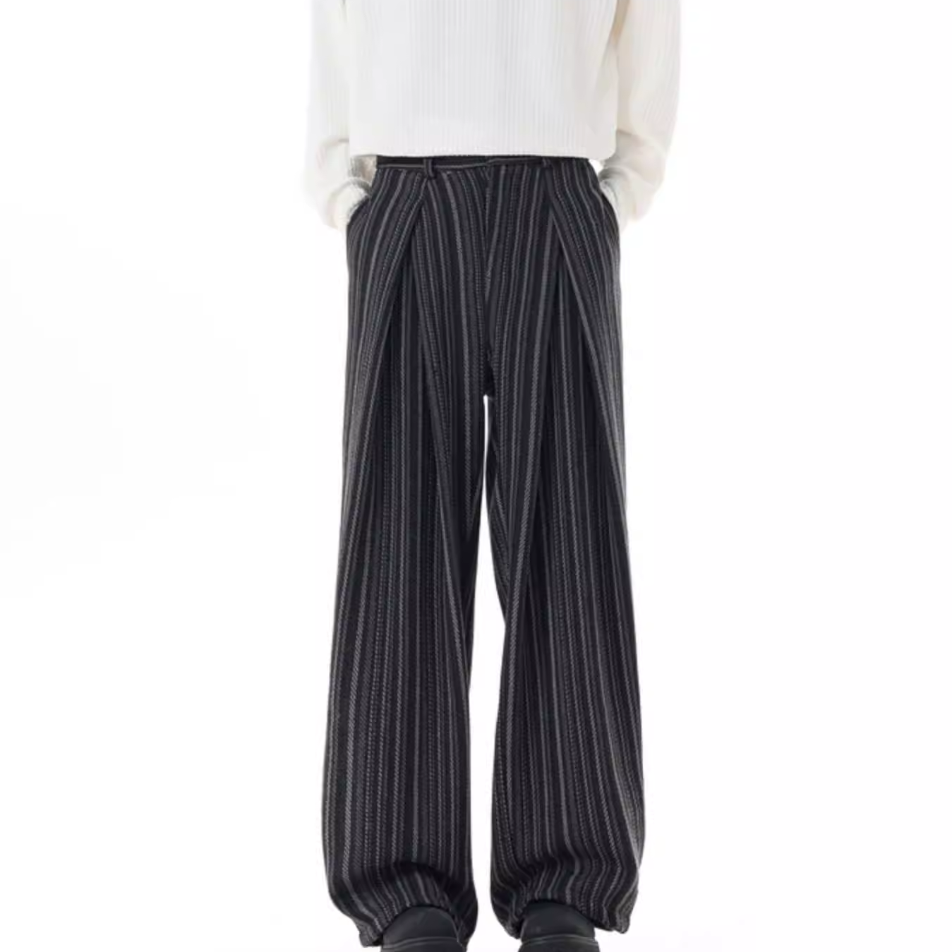 Ridgeway Cable Knit Wide-Leg Trousers