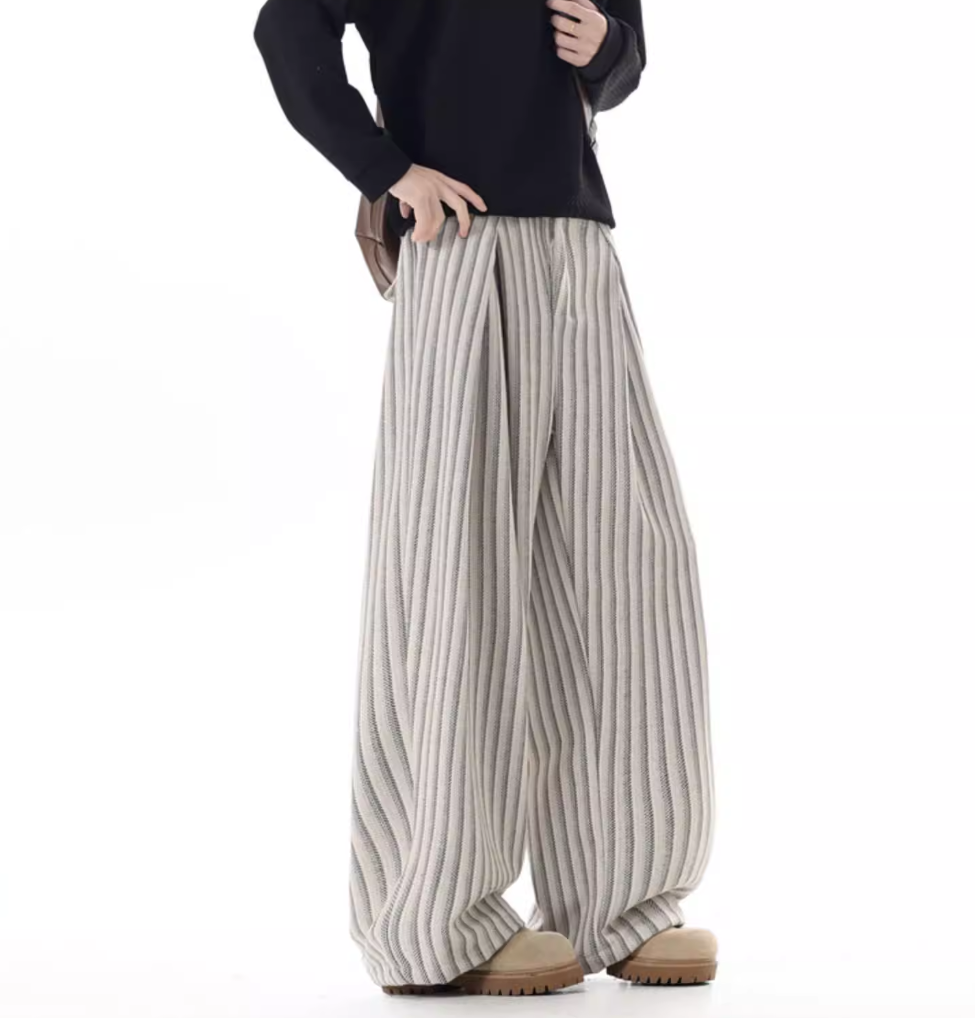 Ridgeway Cable Knit Wide-Leg Trousers