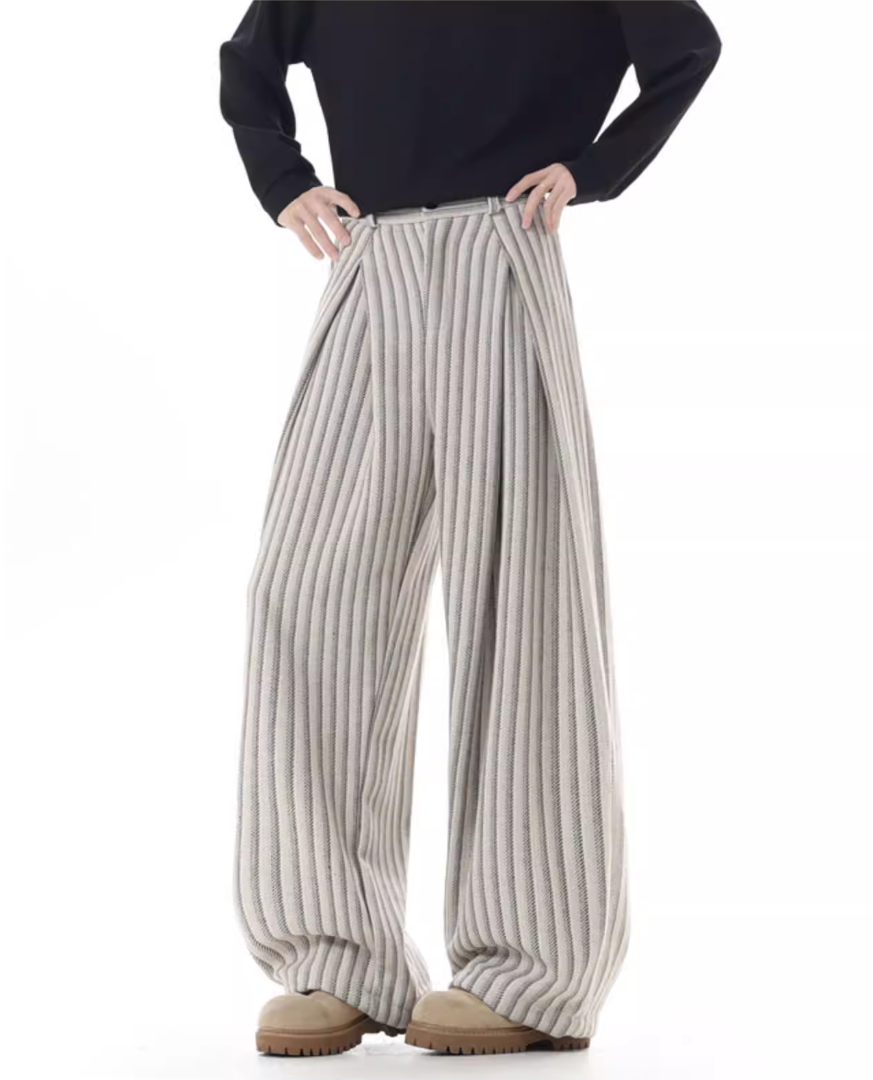 Ridgeway Cable Knit Wide-Leg Trousers