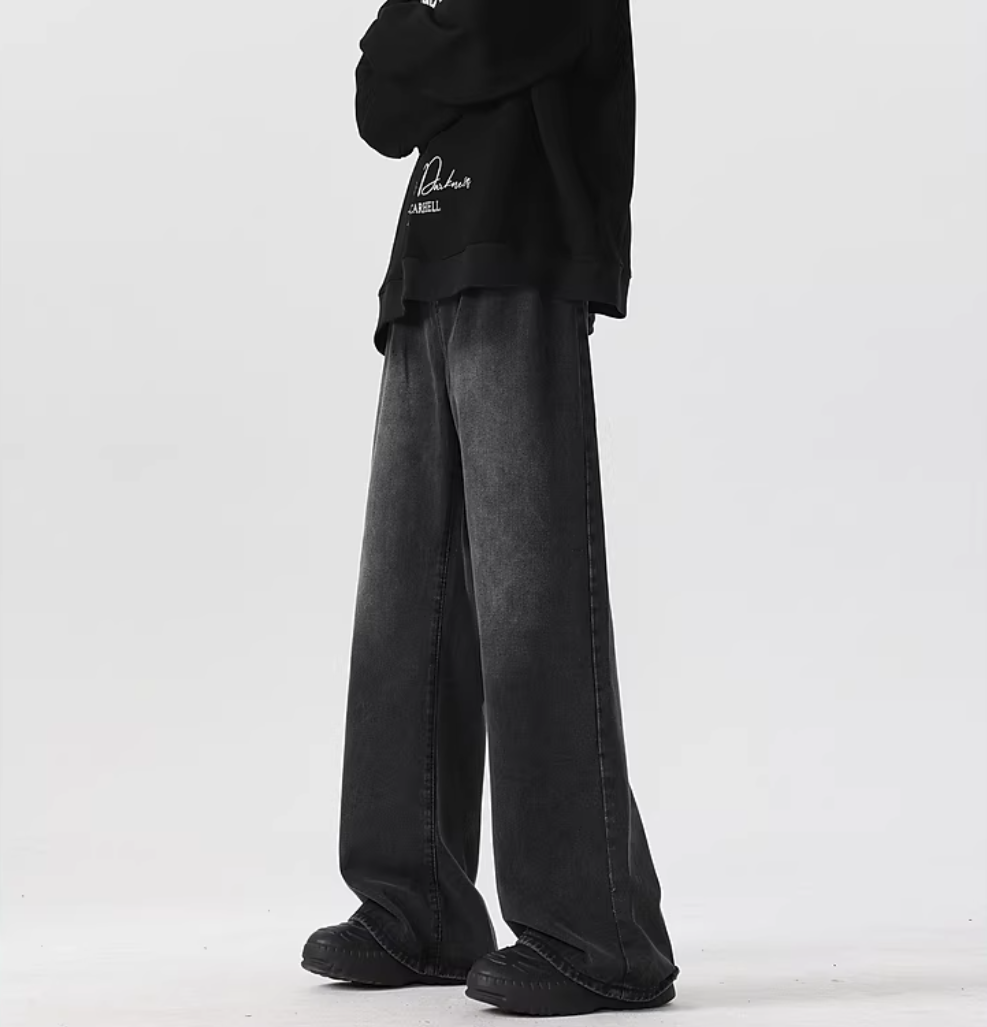 Noir Flow Wide-Leg Denim