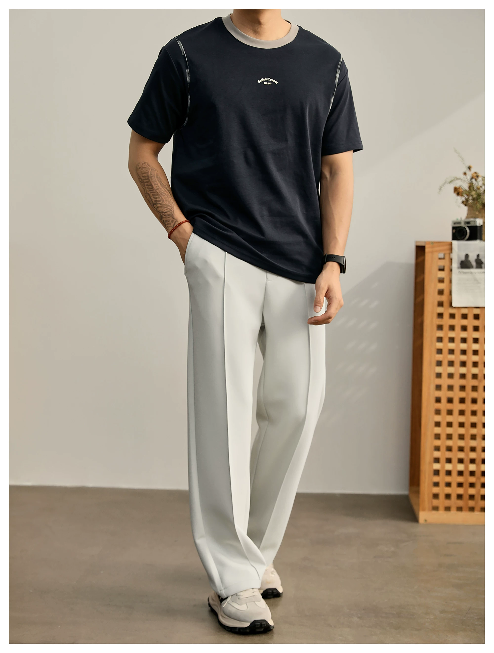 Lioren Split-Seam Straight Trousers