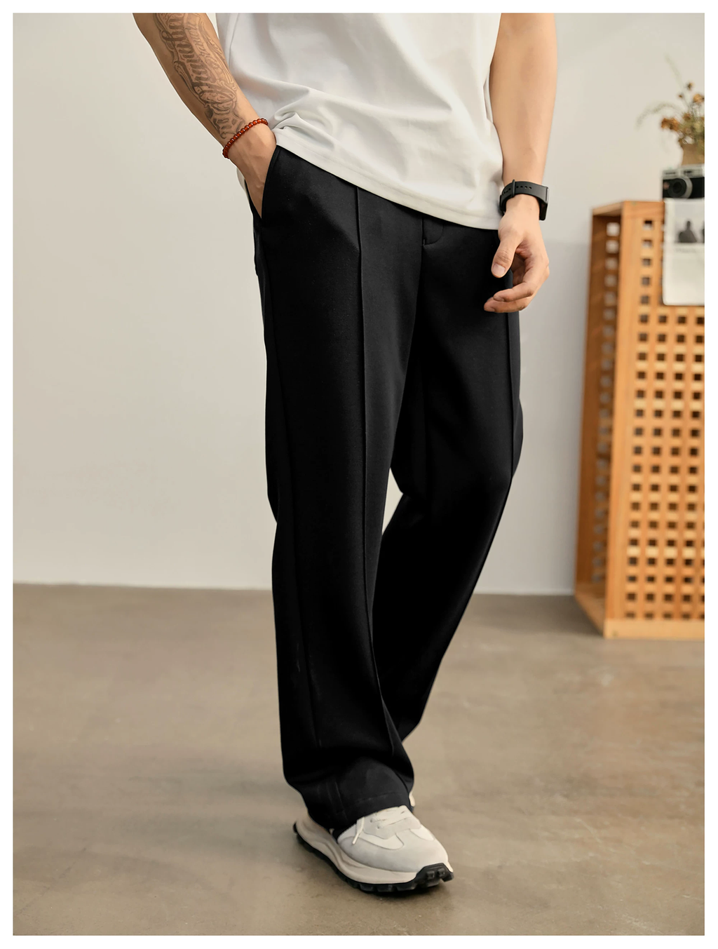 Lioren Split-Seam Straight Trousers