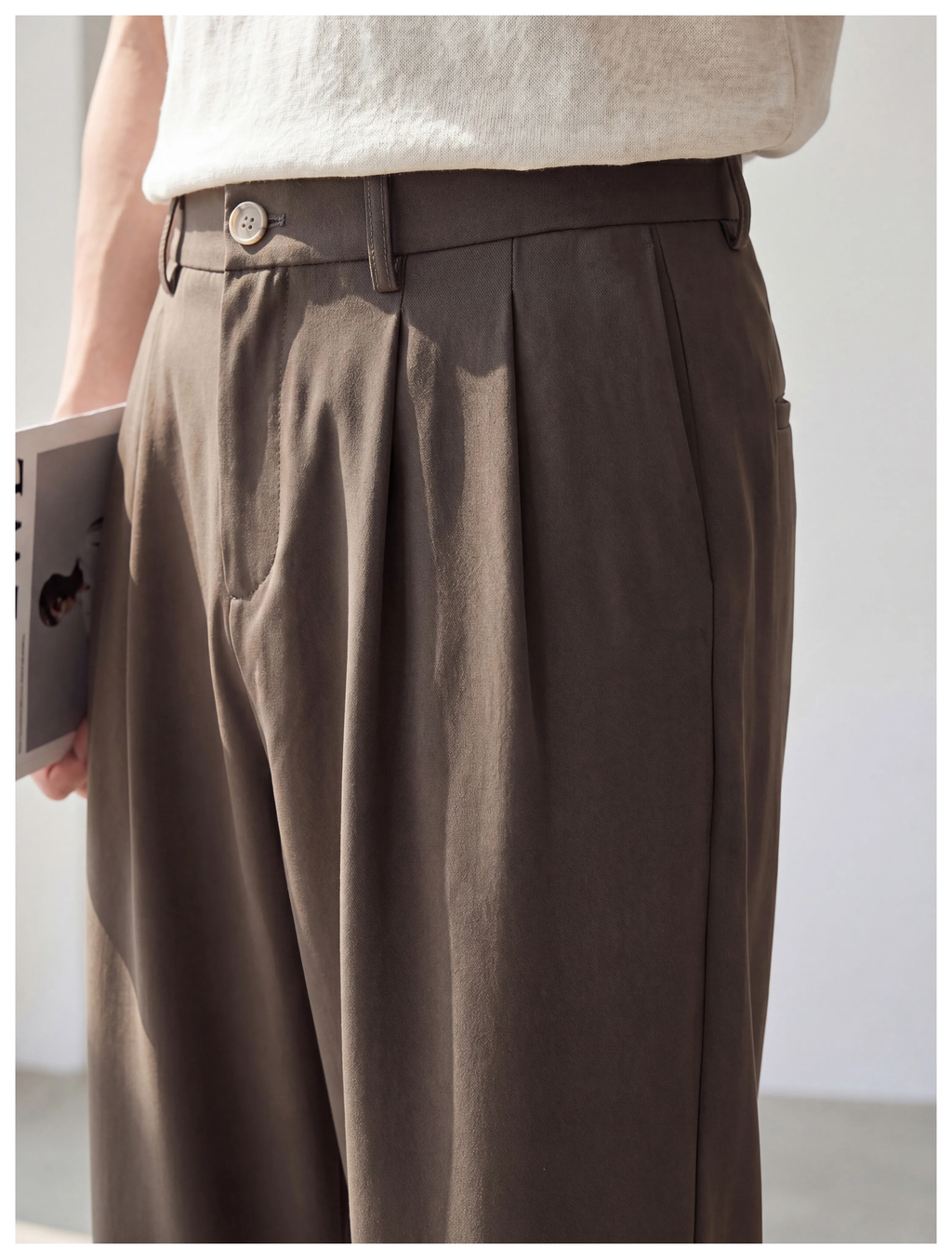 Montel Double-Pleat Relaxed Trousers