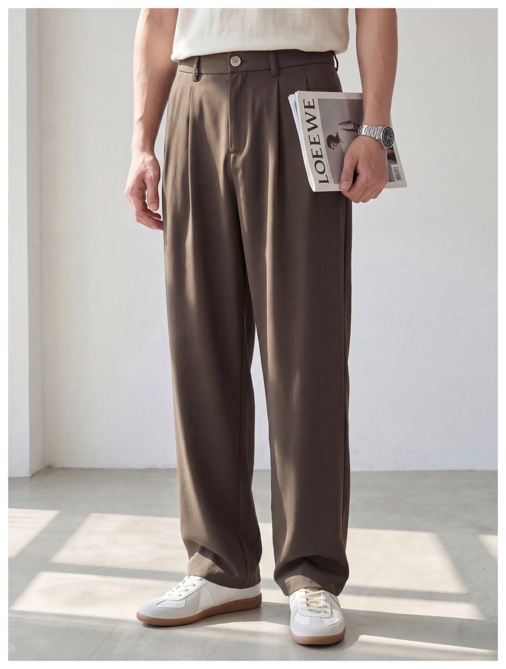 Montel Double-Pleat Relaxed Trousers