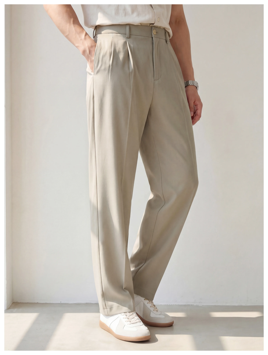 Montel Double-Pleat Relaxed Trousers