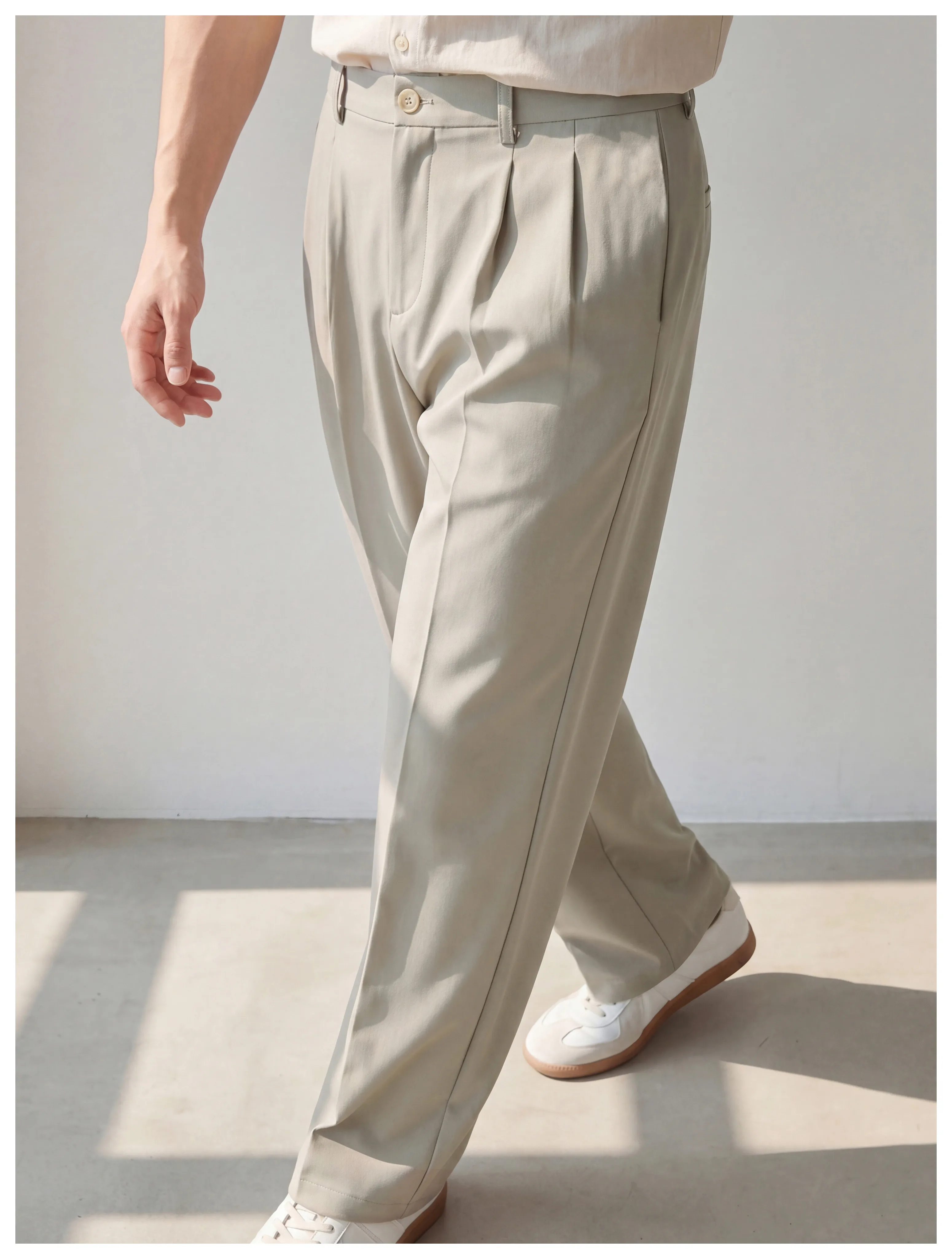Montel Double-Pleat Relaxed Trousers