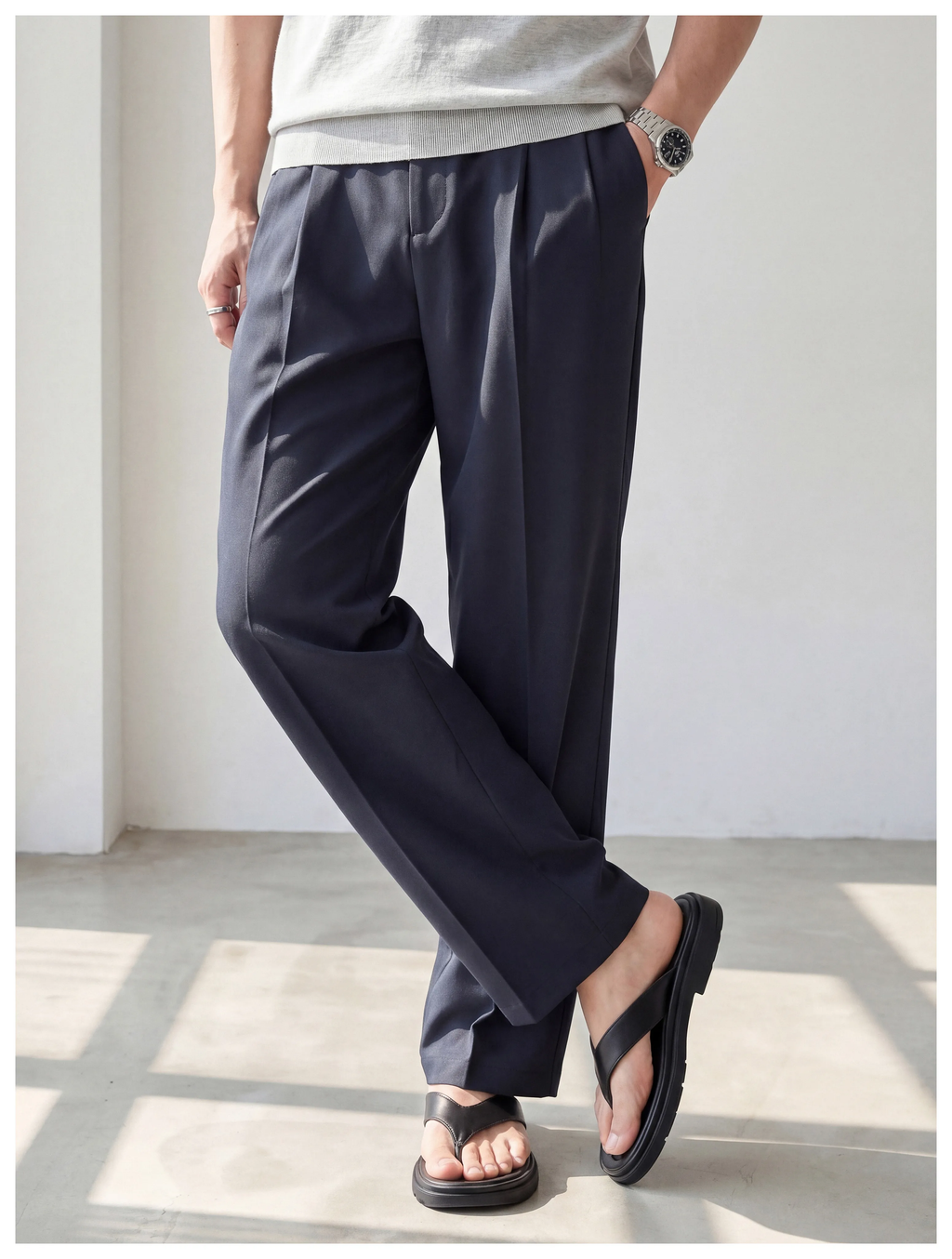 Montel Double-Pleat Relaxed Trousers