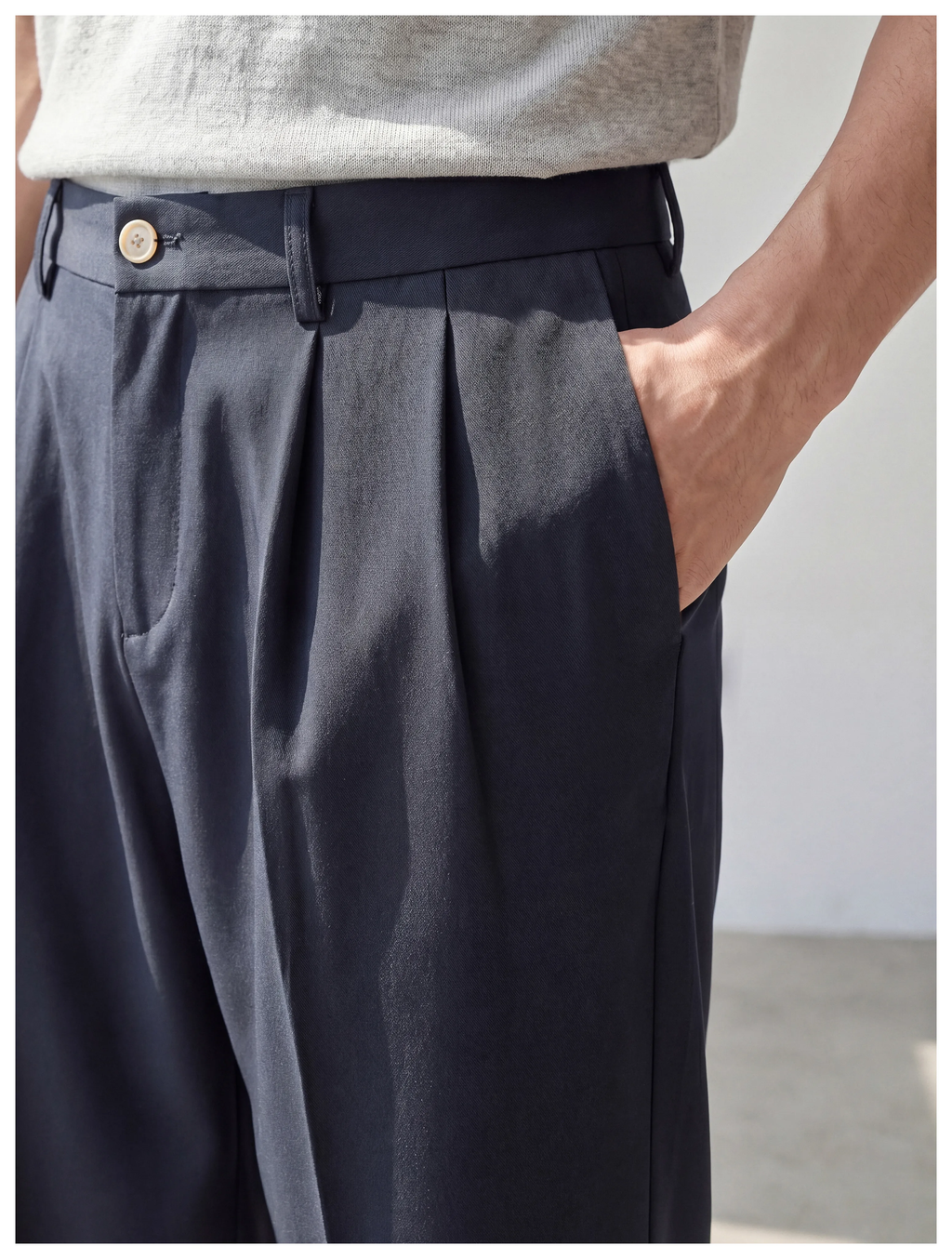 Montel Double-Pleat Relaxed Trousers