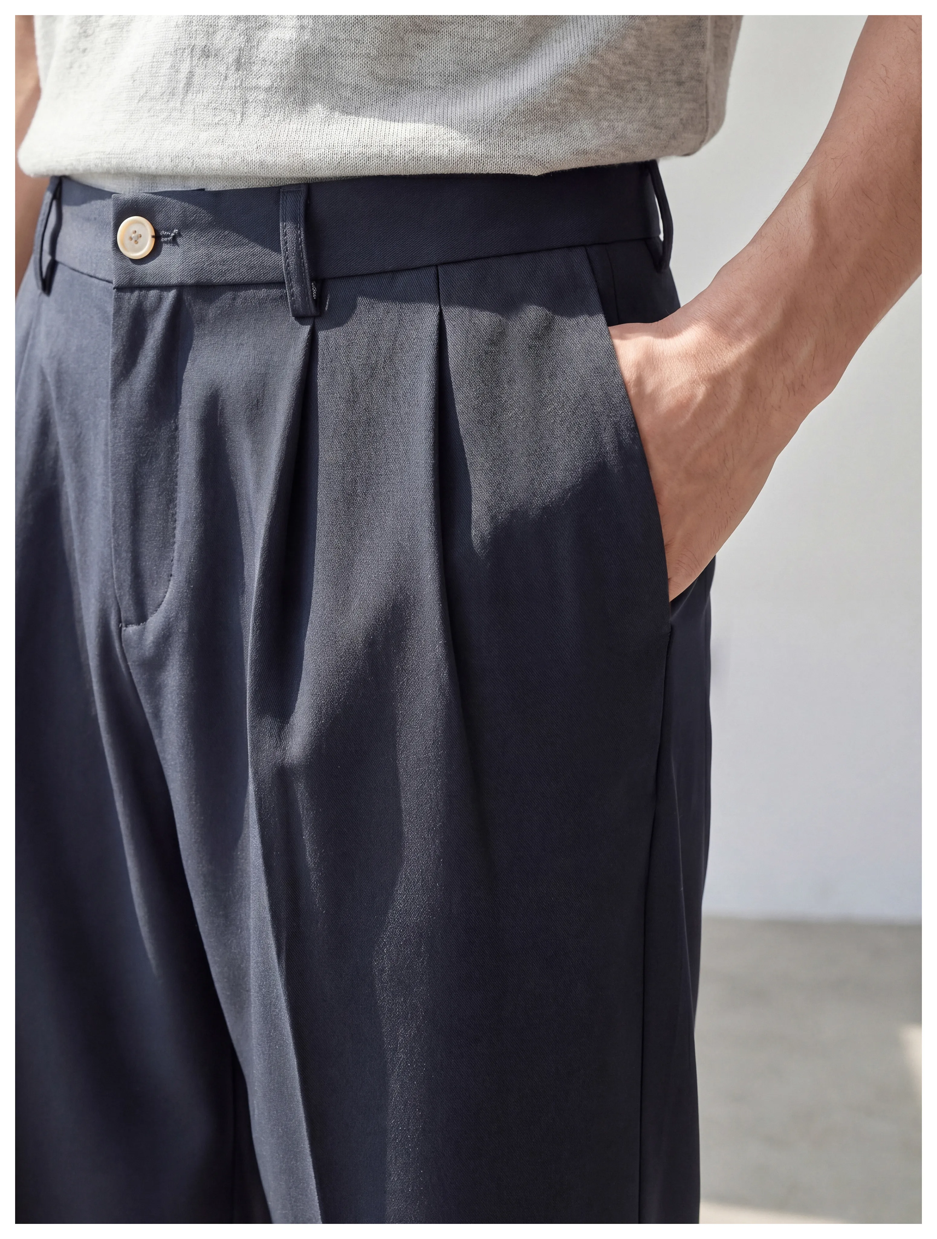 Montel Double-Pleat Relaxed Trousers