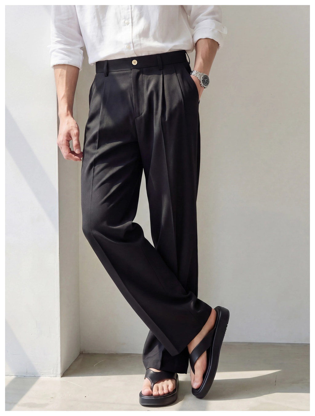 Montel Double-Pleat Relaxed Trousers
