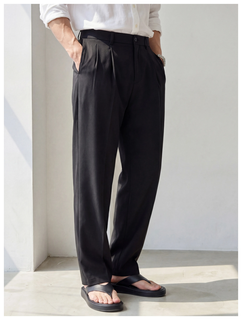 Montel Double-Pleat Relaxed Trousers