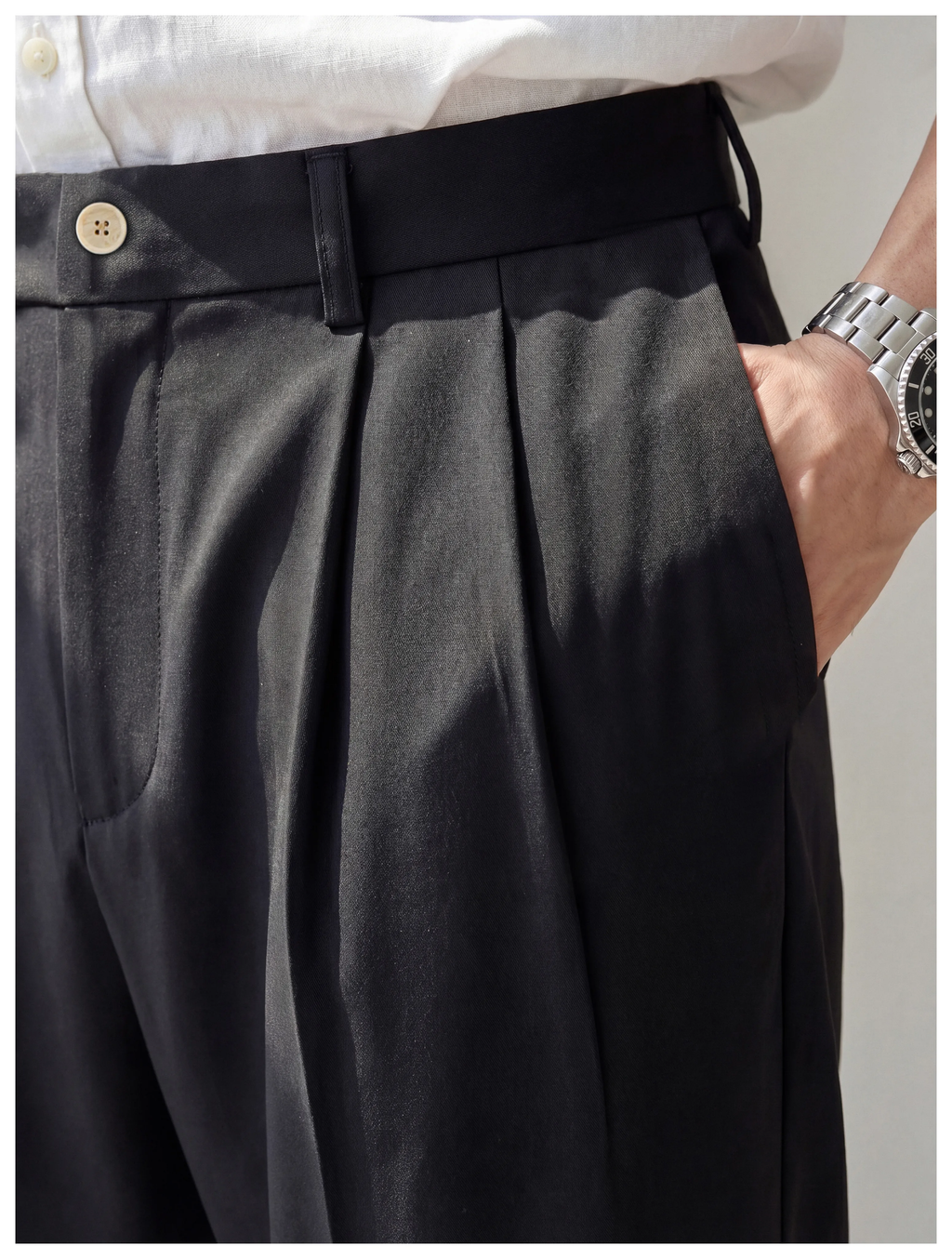 Montel Double-Pleat Relaxed Trousers