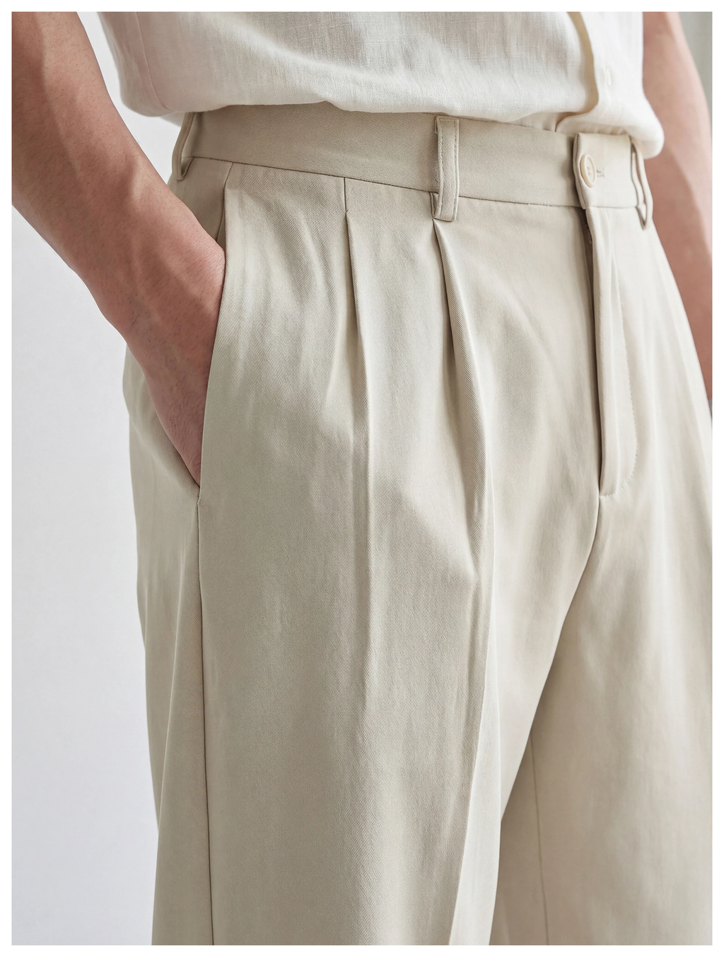Montel Double-Pleat Relaxed Trousers