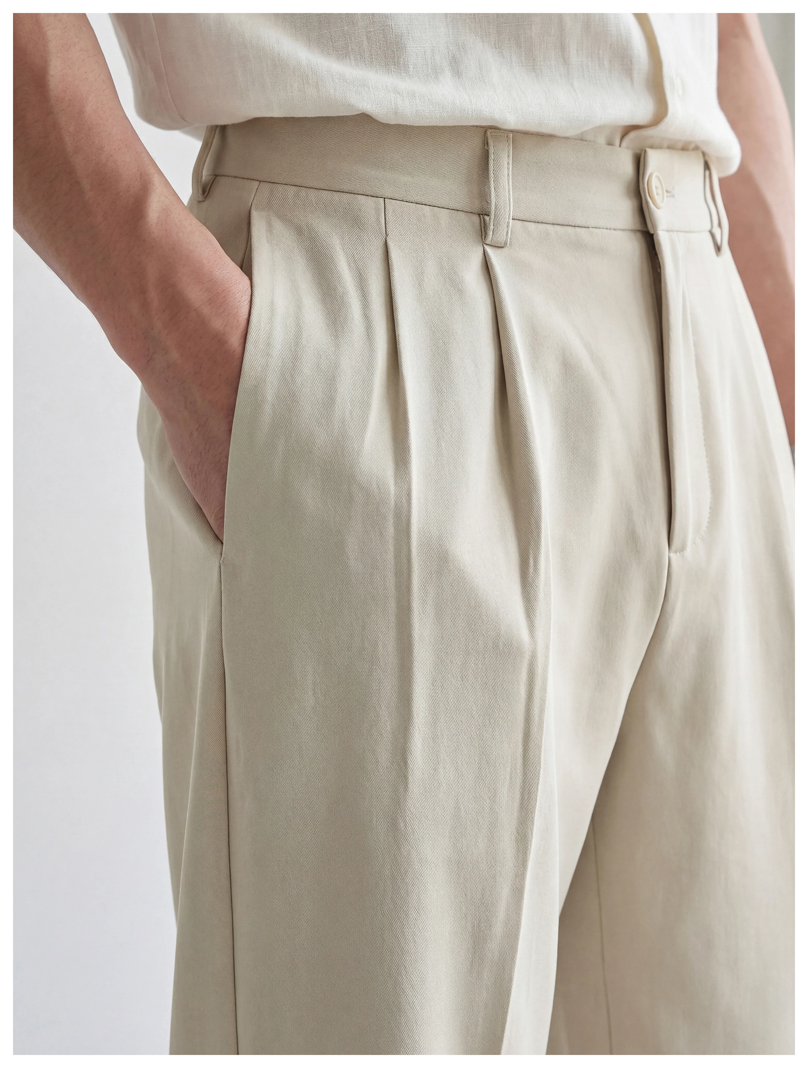Montel Double-Pleat Relaxed Trousers