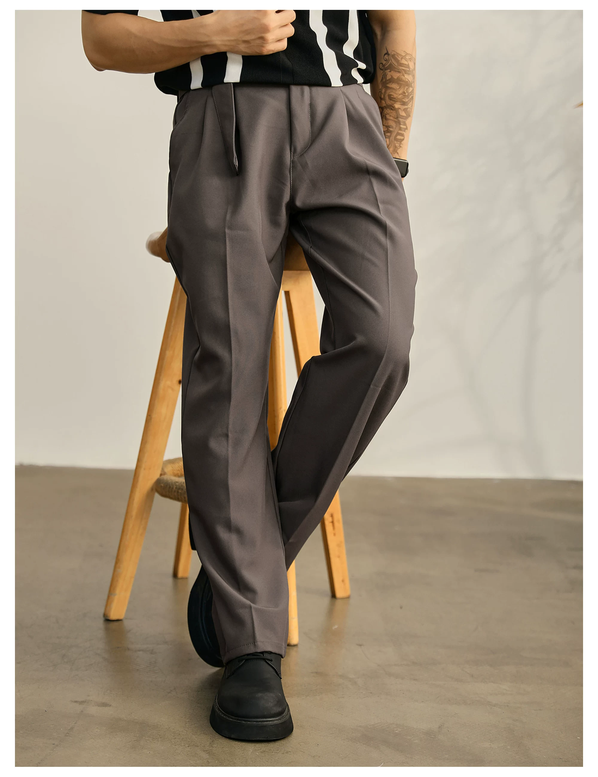Lorenzo Drawcord Pleated Trousers