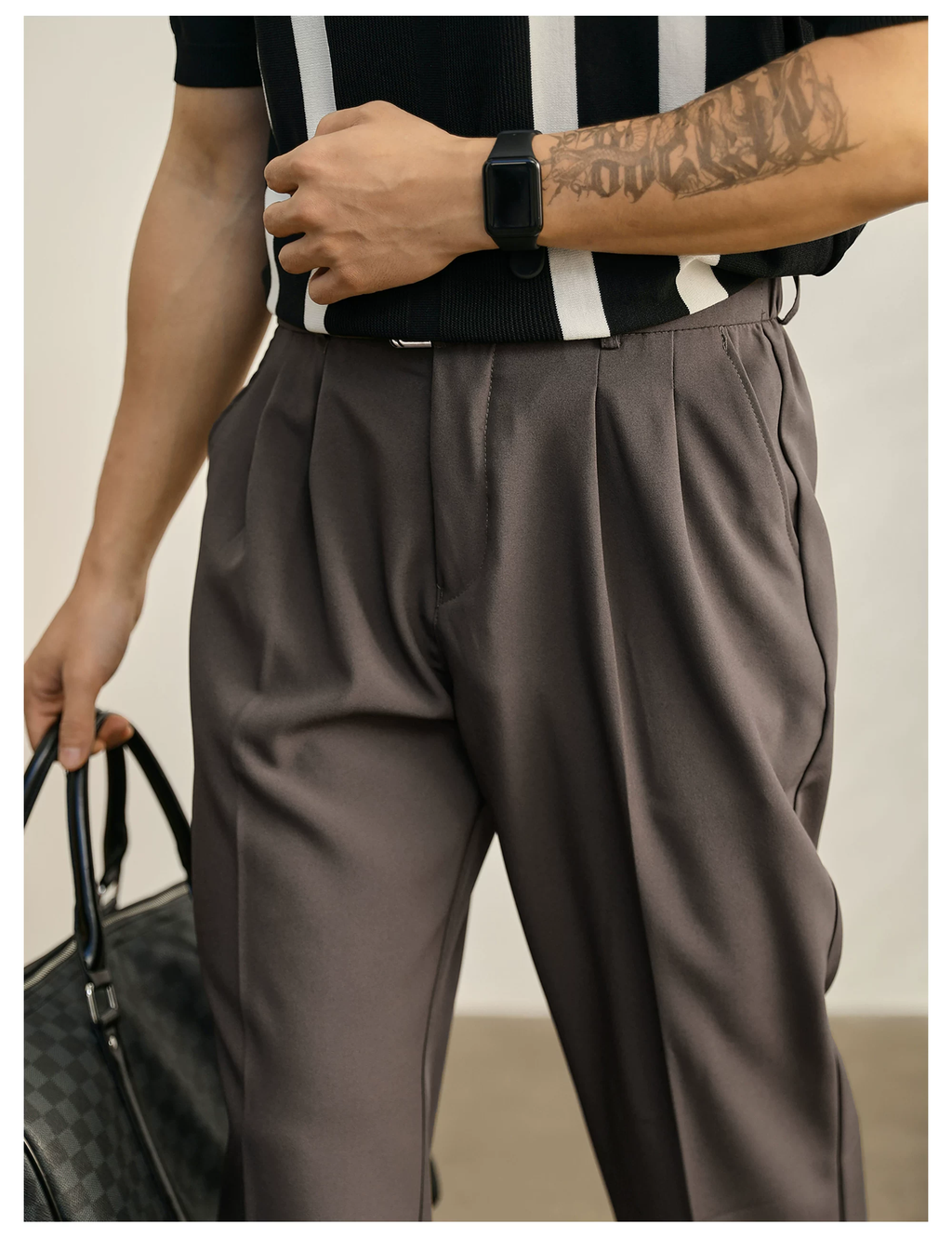 Lorenzo Drawcord Pleated Trousers