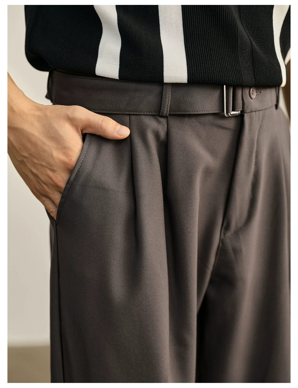 Lorenzo Drawcord Pleated Trousers