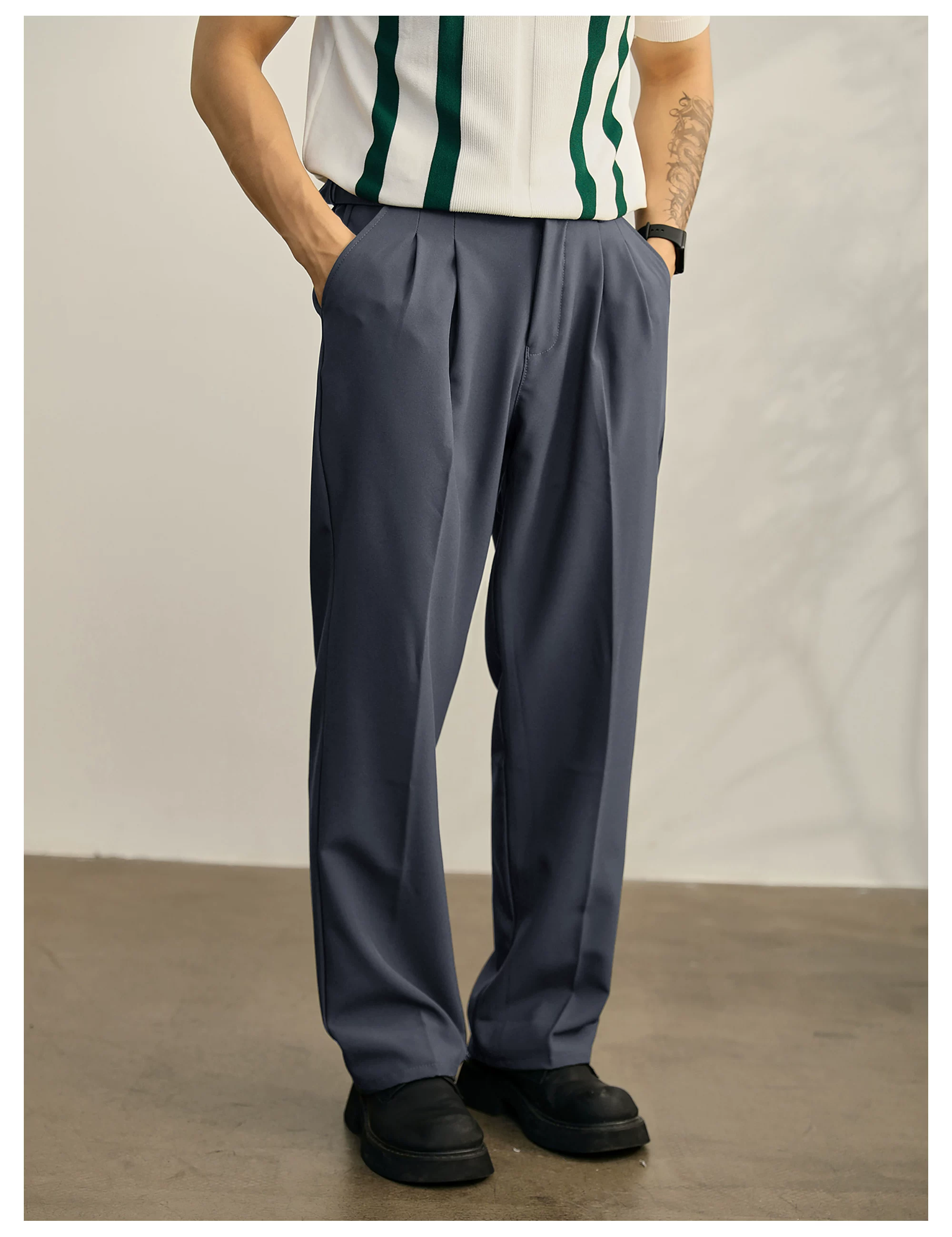 Lorenzo Drawcord Pleated Trousers