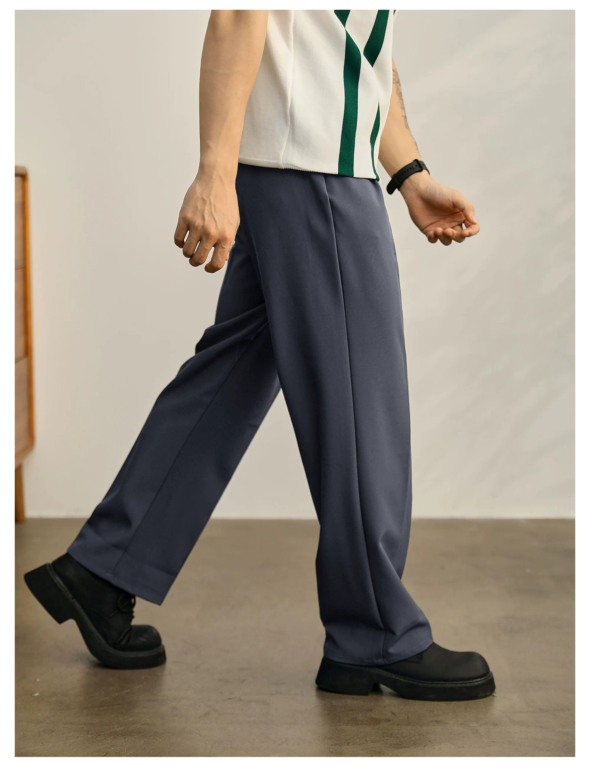 Lorenzo Drawcord Pleated Trousers
