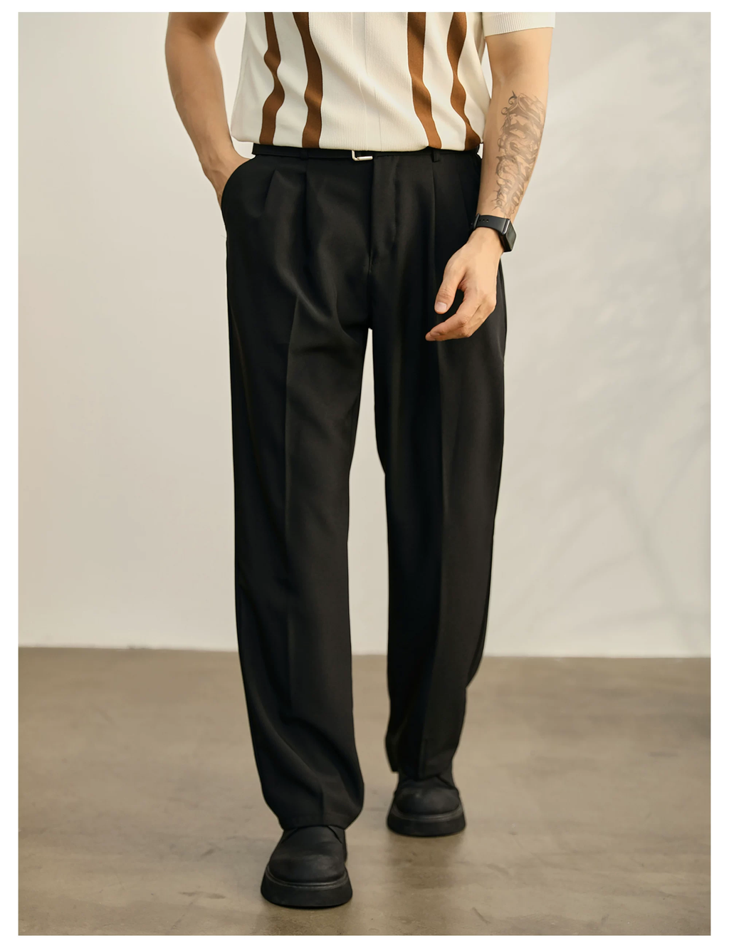 Lorenzo Drawcord Pleated Trousers
