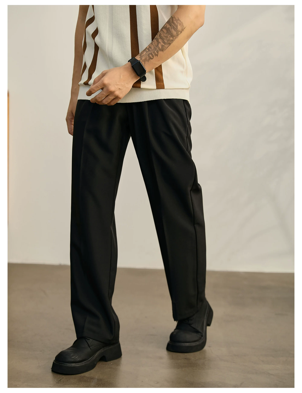 Lorenzo Drawcord Pleated Trousers