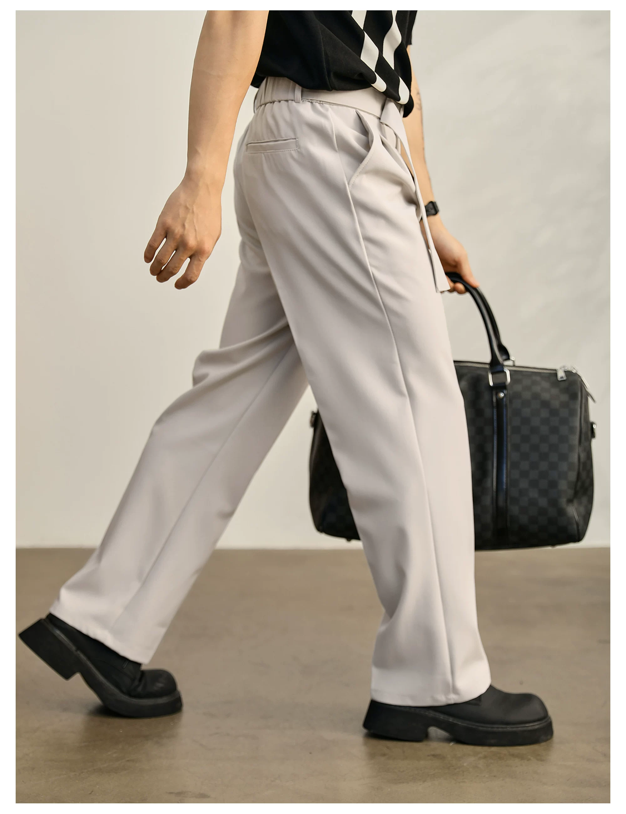 Lorenzo Drawcord Pleated Trousers