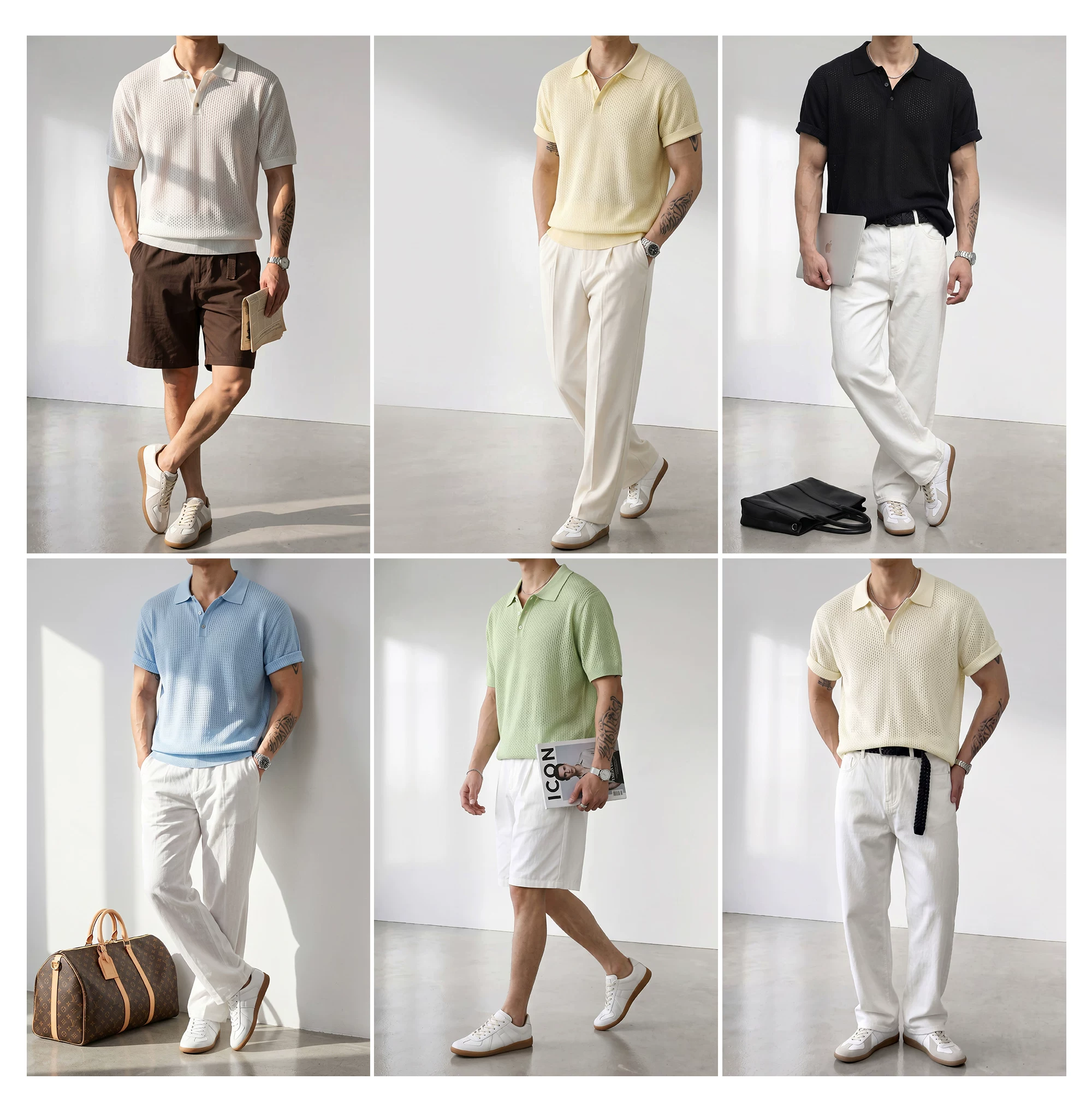 Theo Open Knit Polo