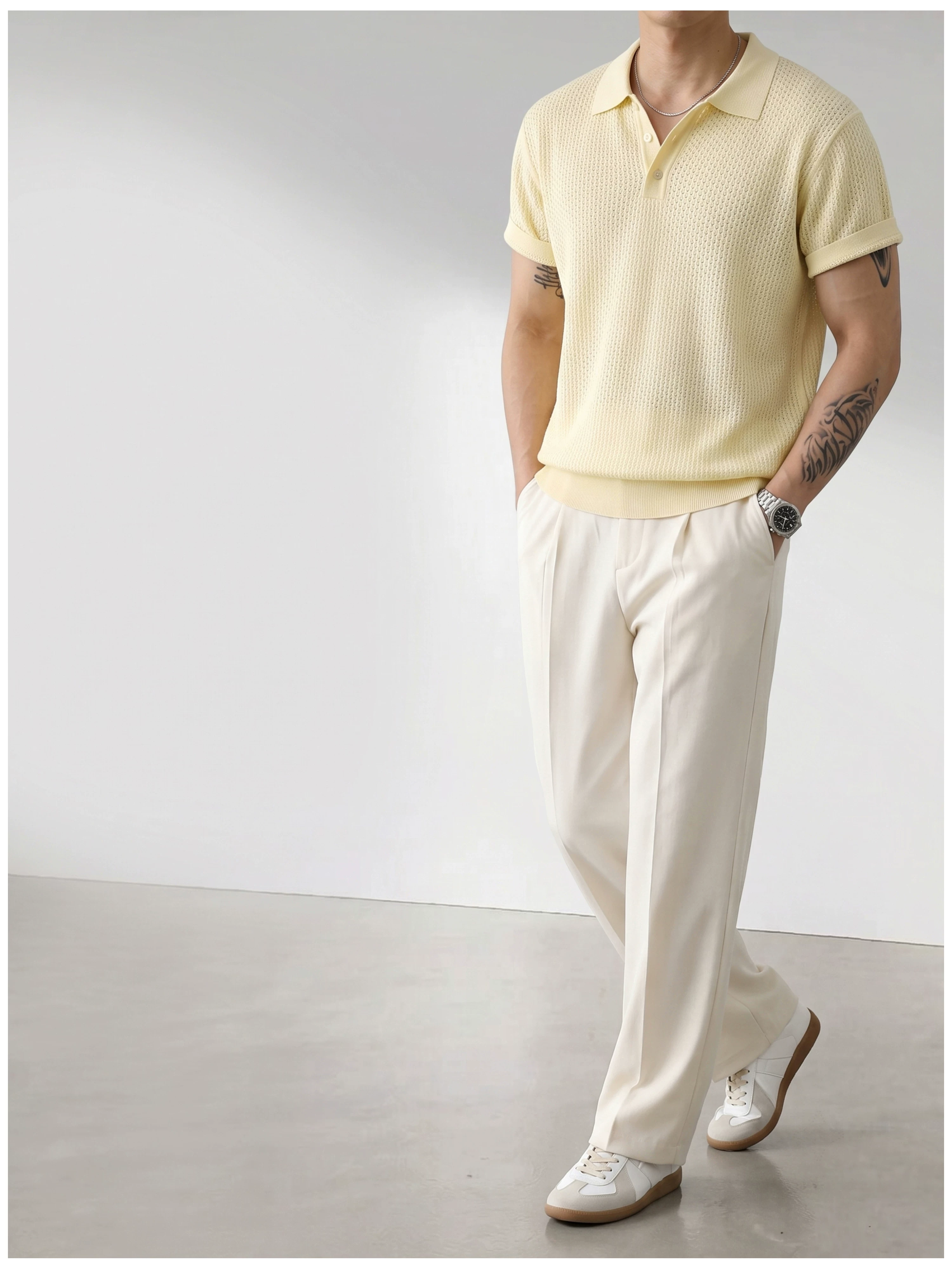 Theo Open Knit Polo
