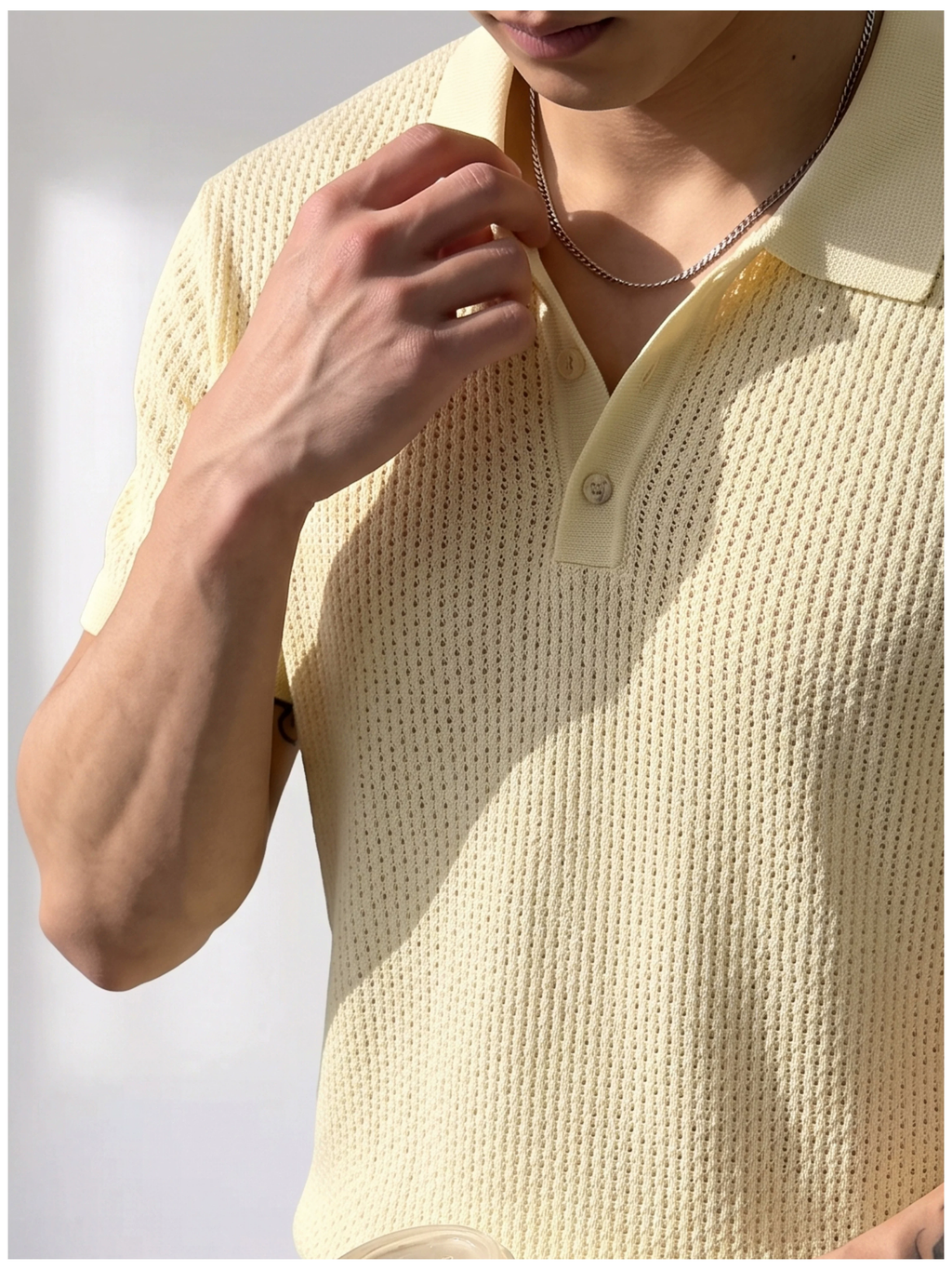 Theo Open Knit Polo