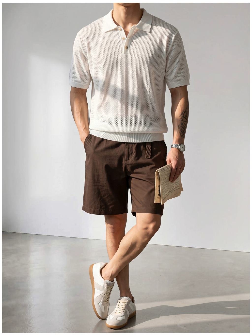 Theo Open Knit Polo