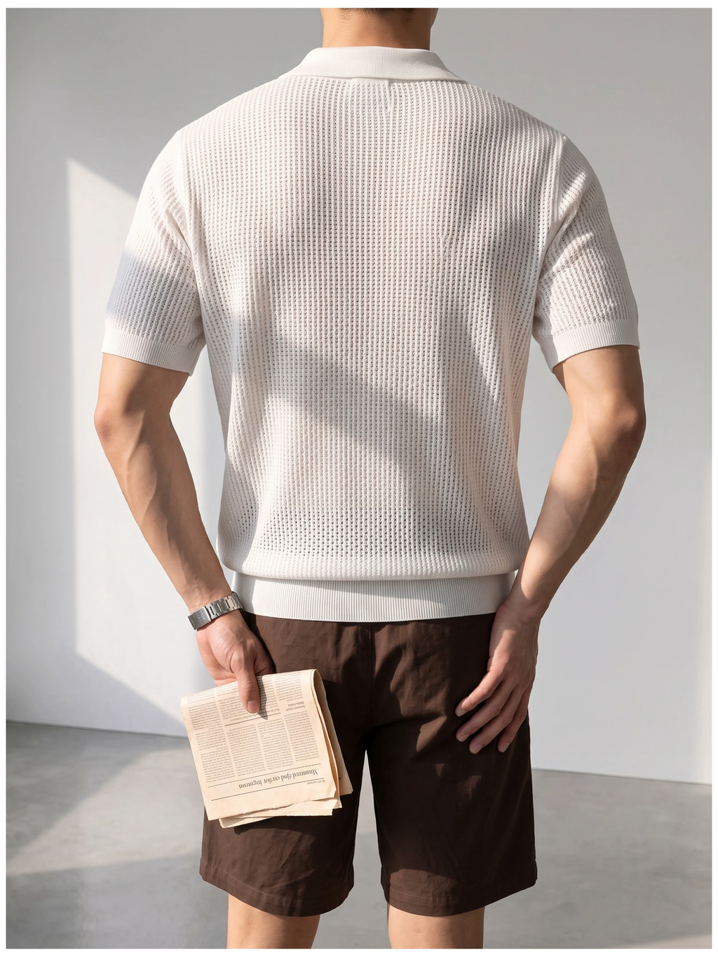 Theo Open Knit Polo