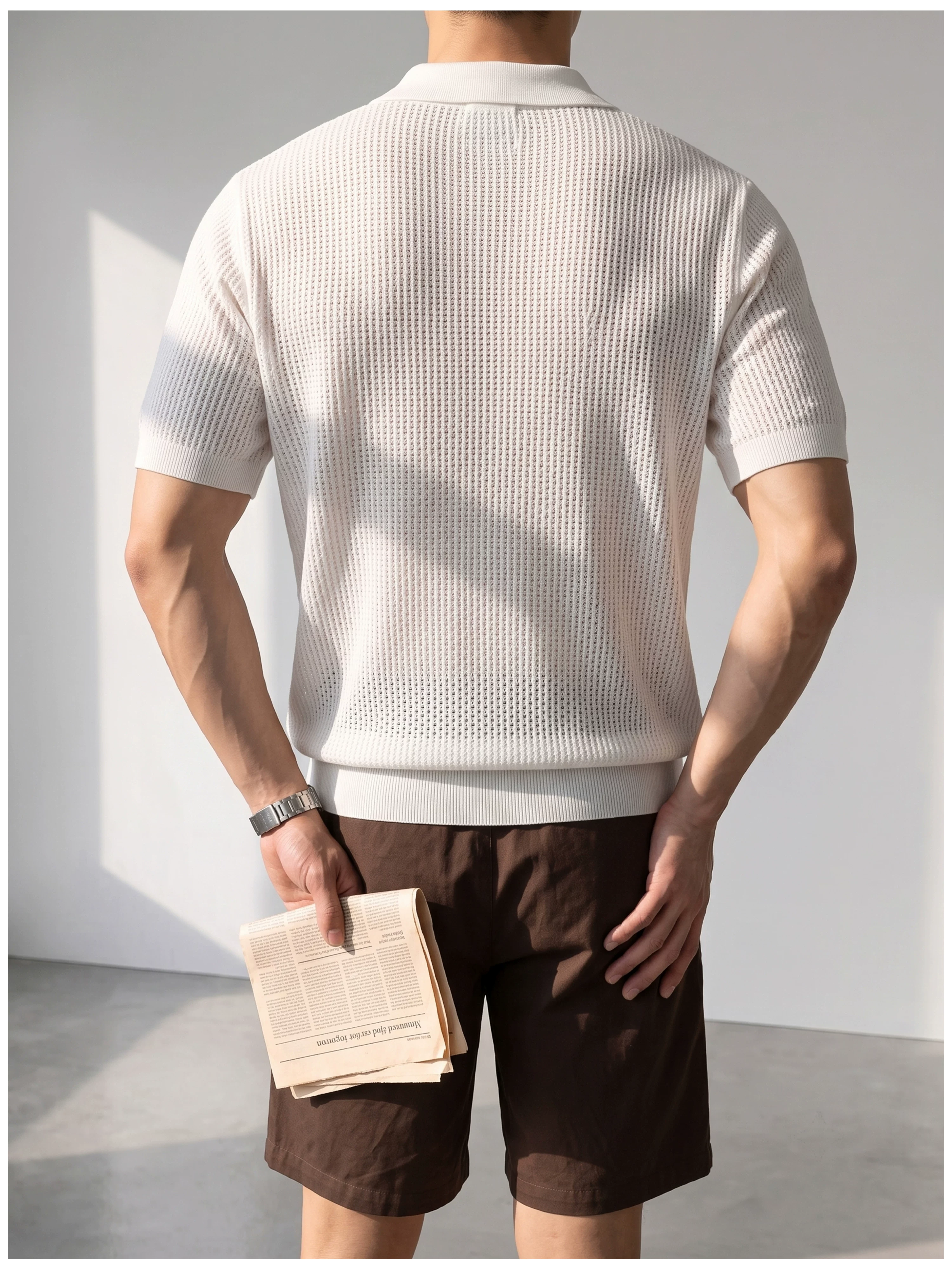 Theo Open Knit Polo