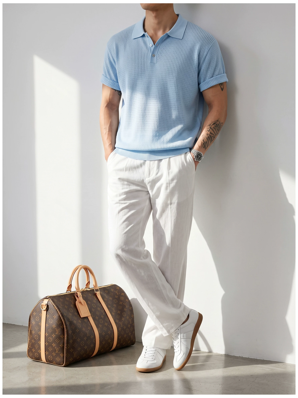 Theo Open Knit Polo
