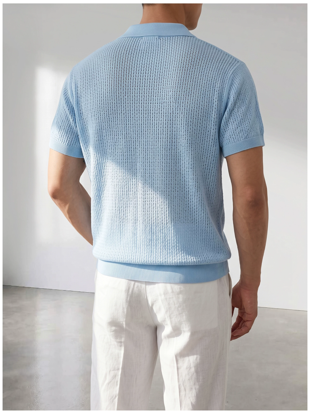 Theo Open Knit Polo