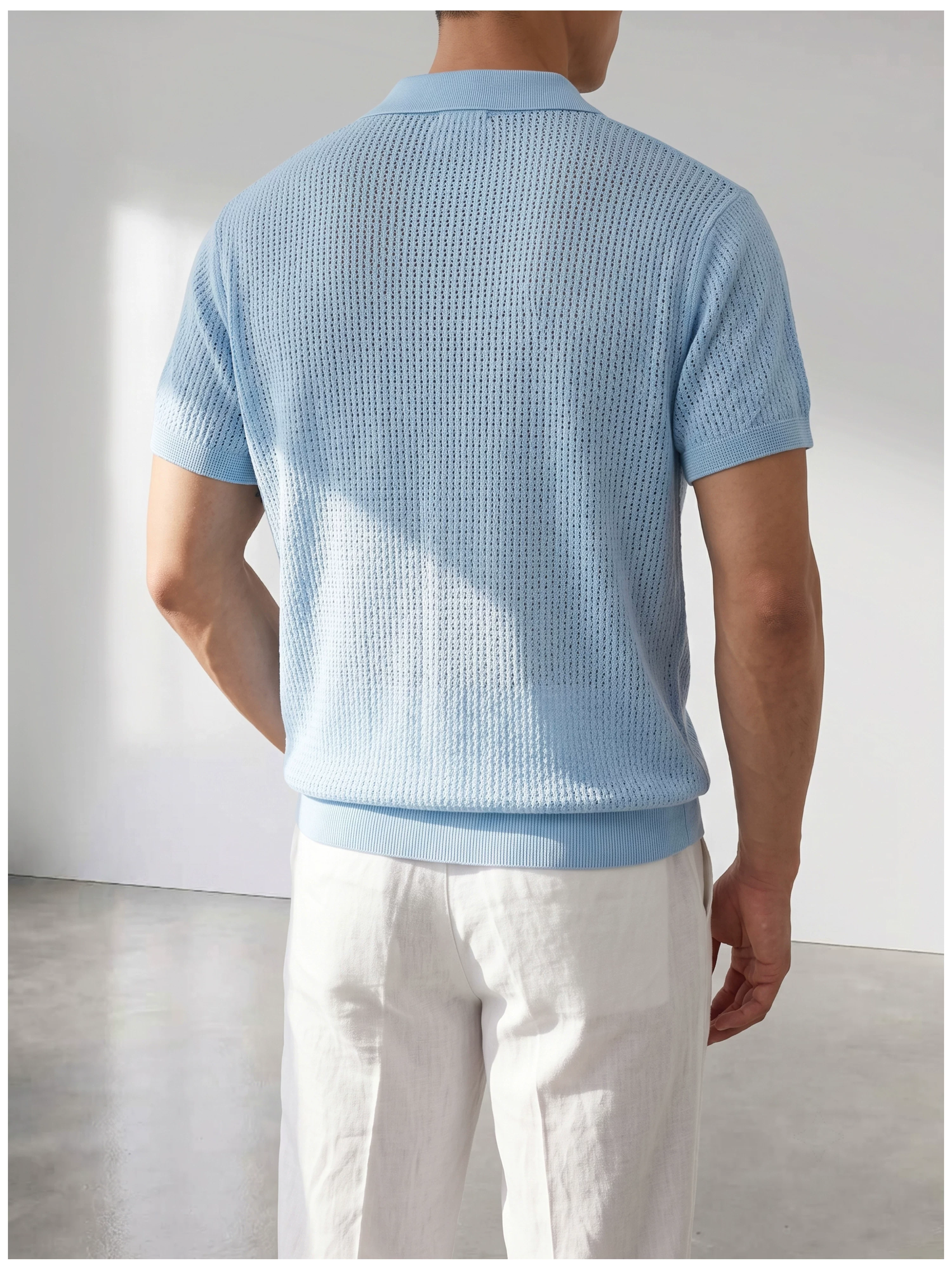 Theo Open Knit Polo