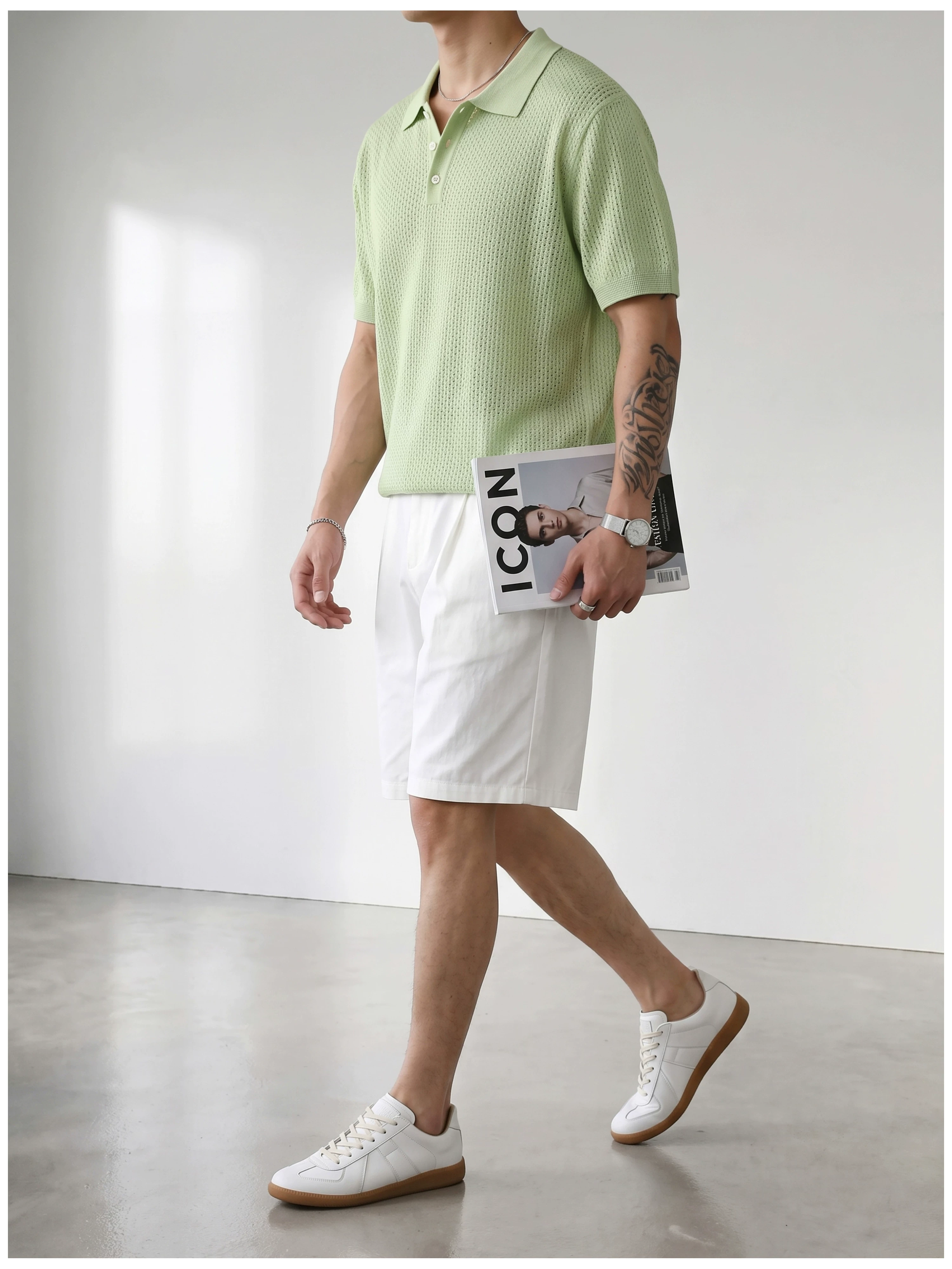 Theo Open Knit Polo