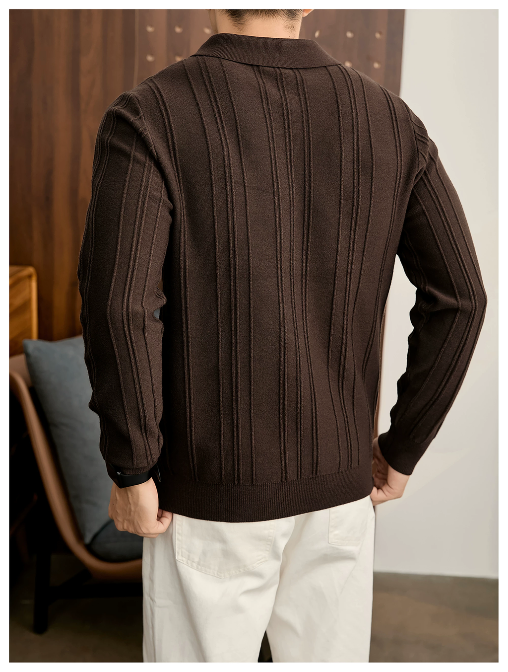 Arden Rib Half-Zip Polo