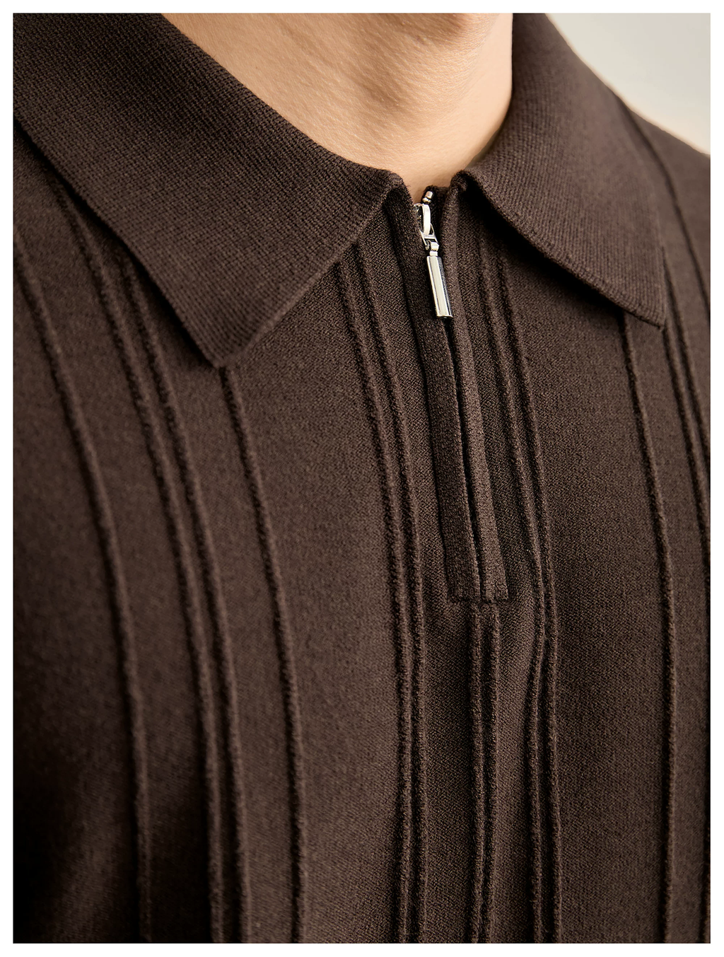 Arden Rib Half-Zip Polo