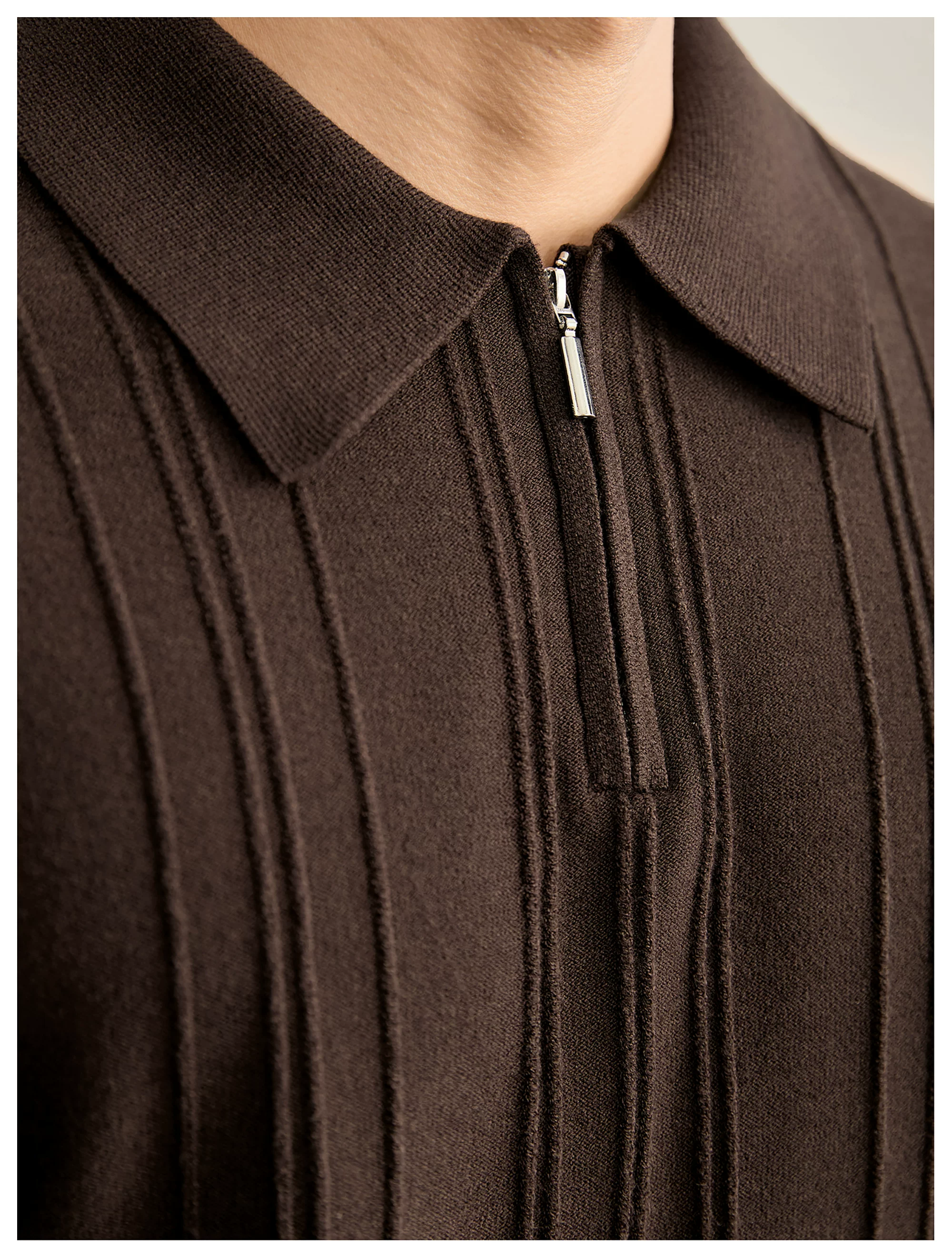 Arden Rib Half-Zip Polo