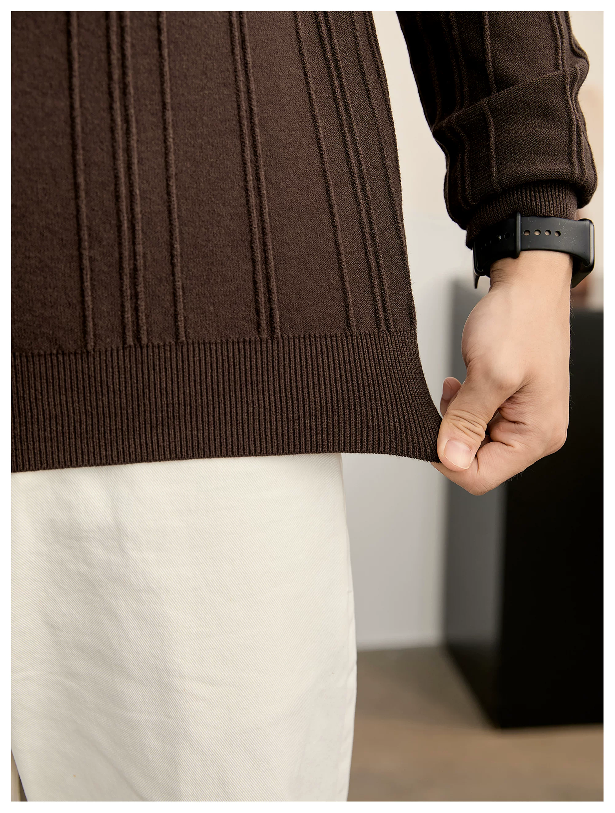 Arden Rib Half-Zip Polo