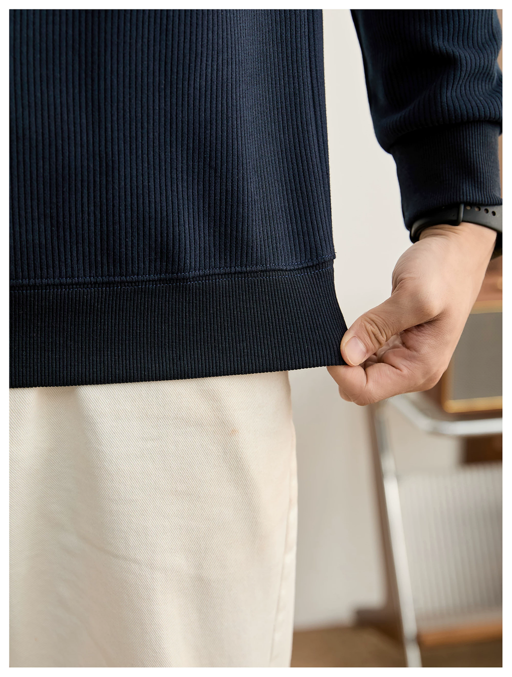 Everett Contrast Half-Zip Knit Polo