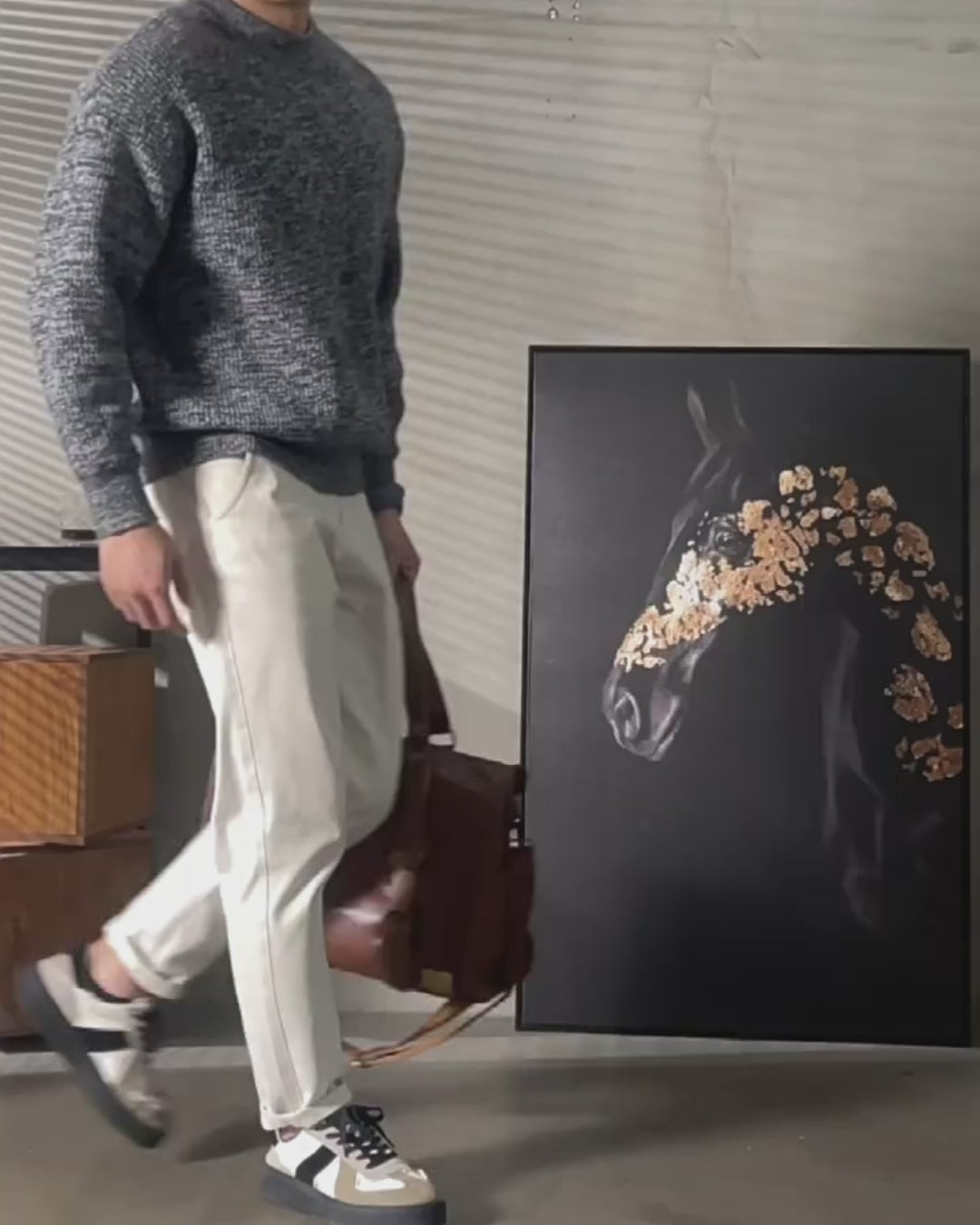 Textured Wool-Blend Crewneck Knit